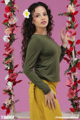 Tendenza Long Sleeve Boat Neck Top