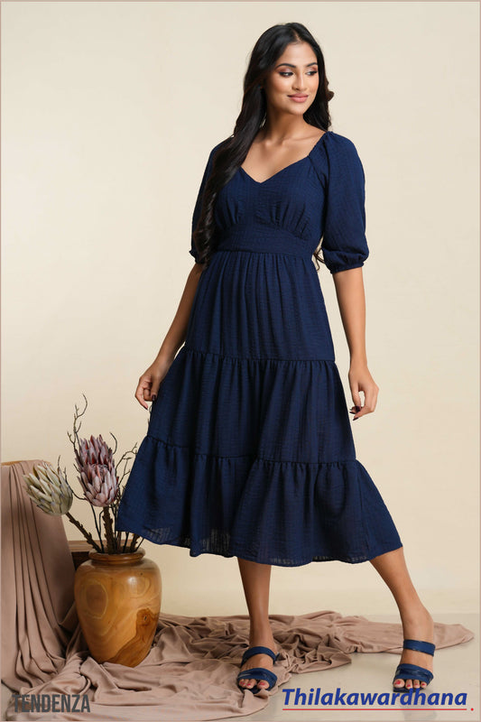 Tendenza V neck Midi Dress
