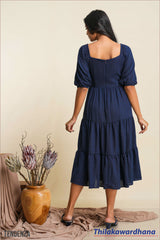 Tendenza V neck Midi Dress