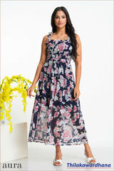 Aura Floral Grace Smocked Dress