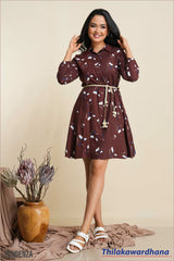 Tendenza Moonlit Petal Belted Dress