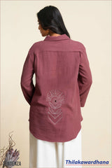 Tendenza Balloon Sleeve Embroidered Shirt