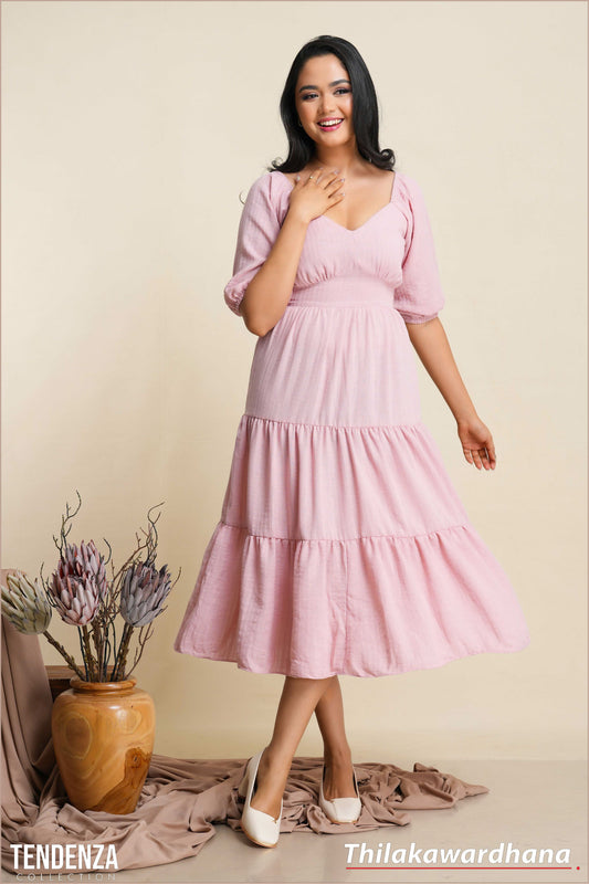 Tendenza V neck Midi Dress