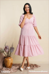 Tendenza V neck Midi Dress