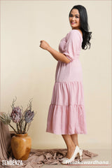 Tendenza V neck Midi Dress