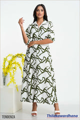 Tendenza Puff Sleeve A Line Maxi Dress