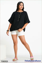 Tendenza Batwing Sleeve Top
