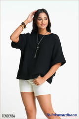 Tendenza Batwing Sleeve Top