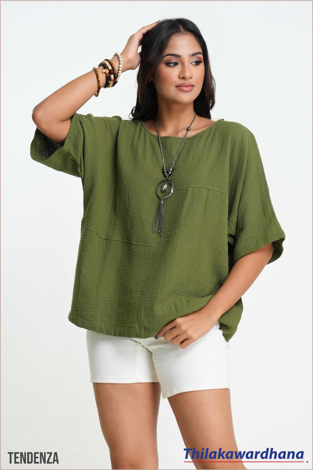 Tendenza Batwing Sleeve Top