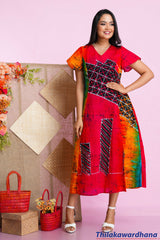 Aura Slit Detailed Batik Dress