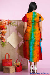 Aura Slit Detailed Batik Dress