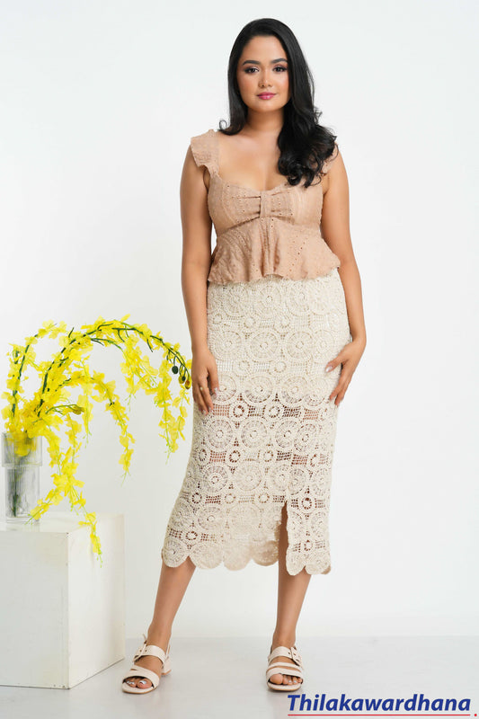 Classic Crochet Midi Skirt