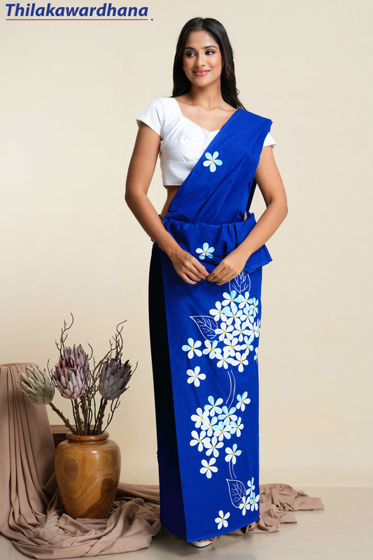 Ladies Floral Handpainted Saree