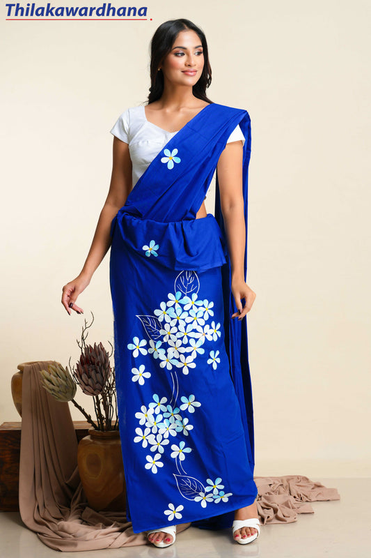 Ladies Floral Handpainted Saree