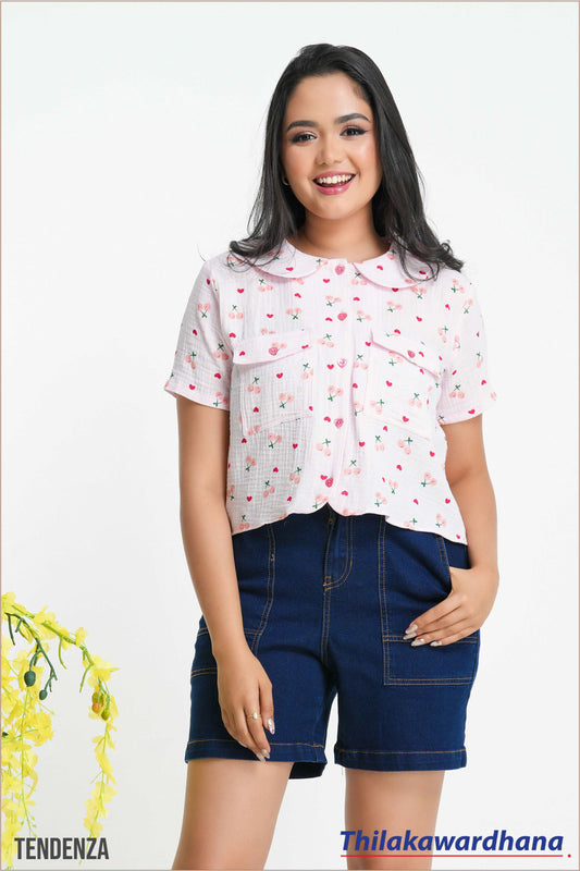Tendenza Short Sleeve Crop Top