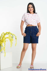 Akasi High Waist Denim Short