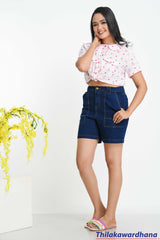 Akasi High Waist Denim Short