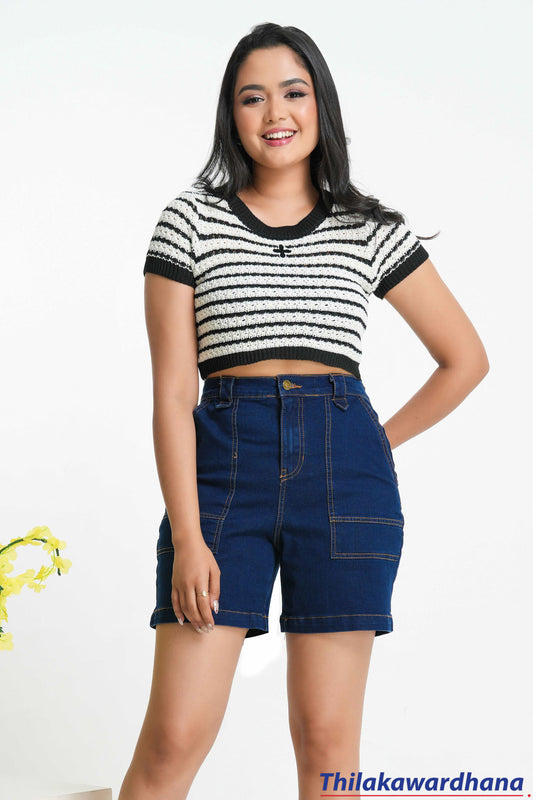 Crochet Lace Knit Top - Free Size