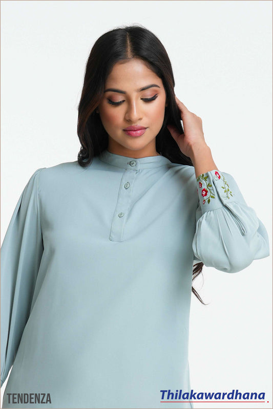 Tendenza Embroidered Sleeve Blouse