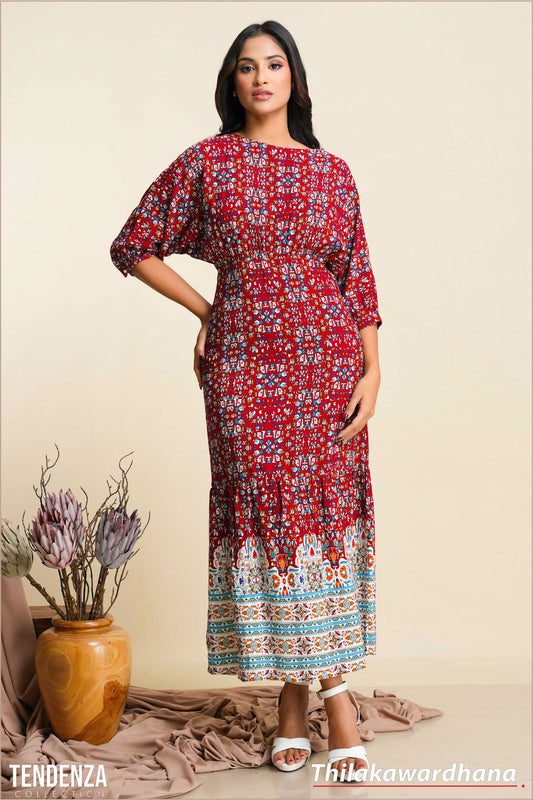 Tendenza Fit & Flare Maxi Dress