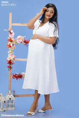 Tendenza Embroidered Maternity Dress