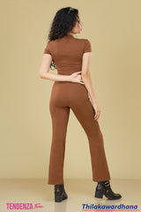 Tendenza Teen Zipper Detailed Jumpsuit