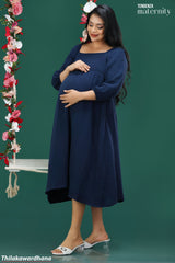 Tendenza Smocked Comfy Maternity Maxi Dress