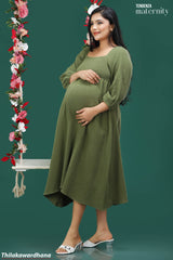 Tendenza Smocked Comfy Maternity Maxi Dress