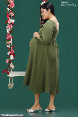 Tendenza Smocked Comfy Maternity Maxi Dress