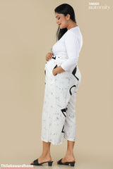Tendenza Front Slit Maternity Pant