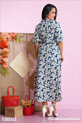 Tendenza Puff Sleeve A Line Maxi Dress