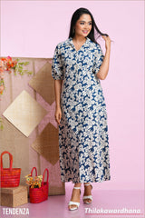 Tendenza Puff Sleeve A Line Maxi Dress