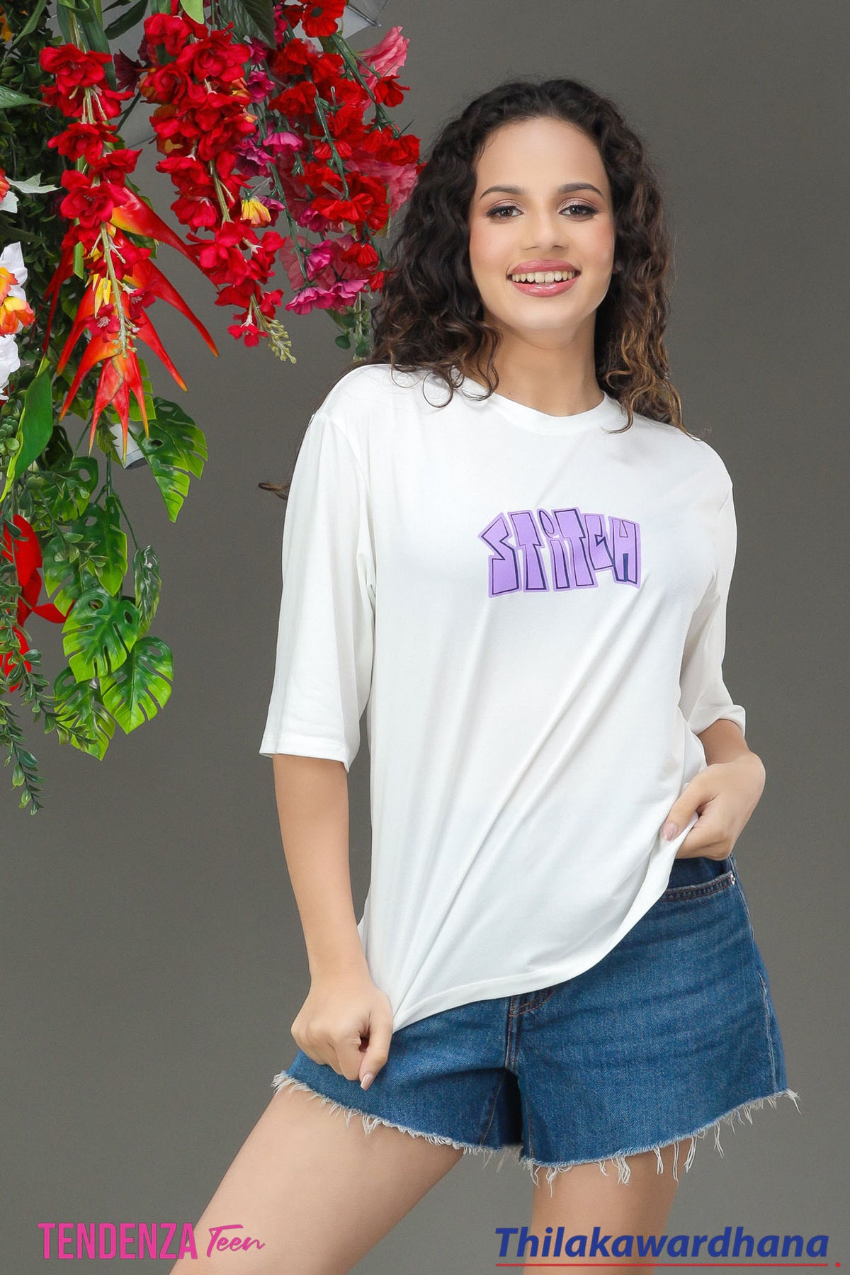 Tendenza Teen Stitch Printed T Shirt