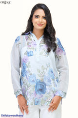 Engage Blush Bloom Floral Printed Tunic Top
