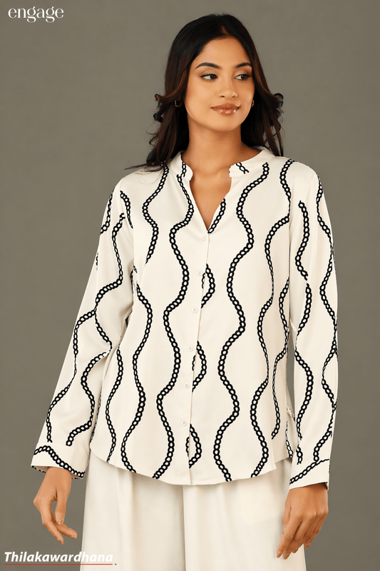 Engage Chain Printed Long Sleeve Top