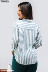 Tendenza Long Quarter Striped Top