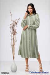 Tendenza Striped Shirt Dress