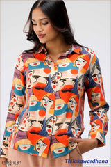 Engage Abstract Printed Top