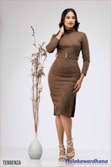 Tendenza Turtle Neck Bodycon Dress