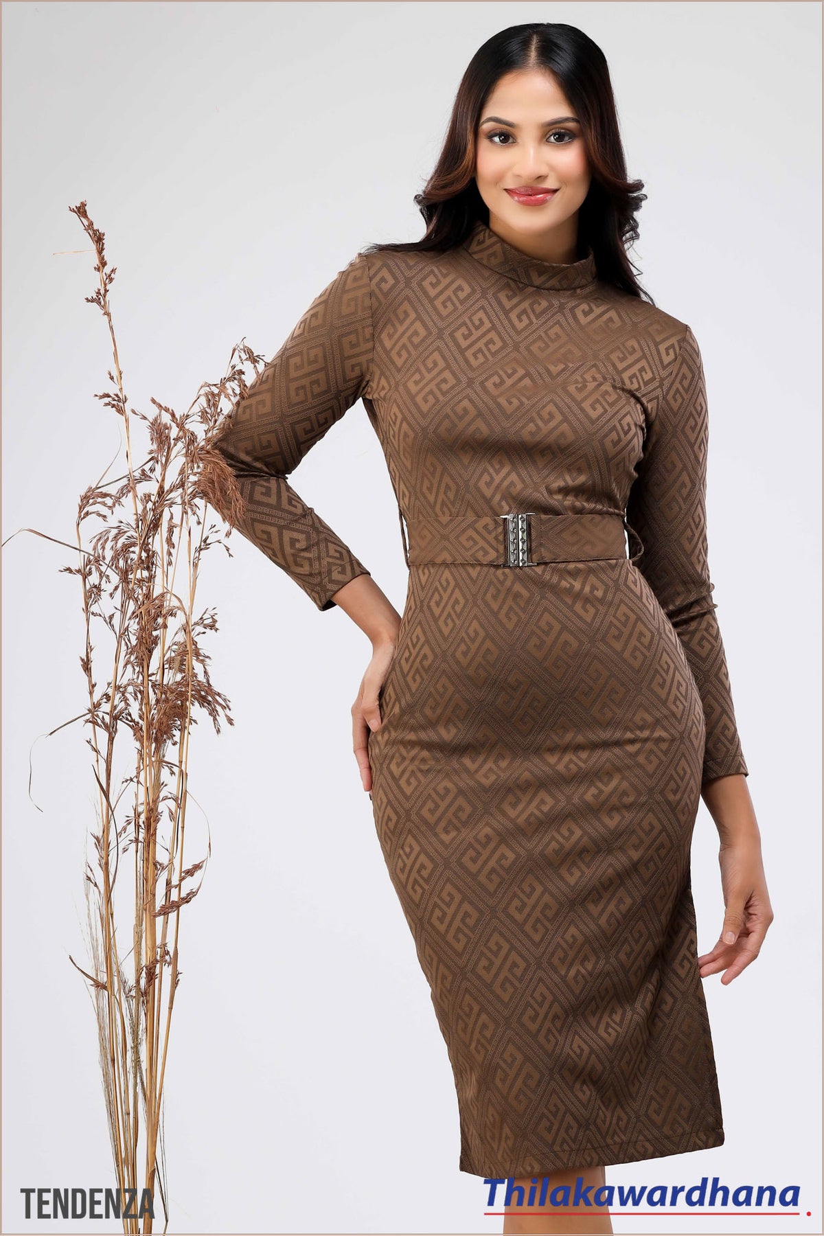 Tendenza Turtle Neck Bodycon Dress