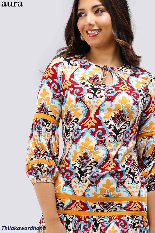 Aura Sunset Mosaic Dress
