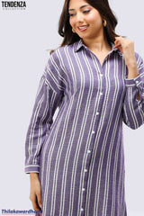 Tendenza Striped Shirt Dress