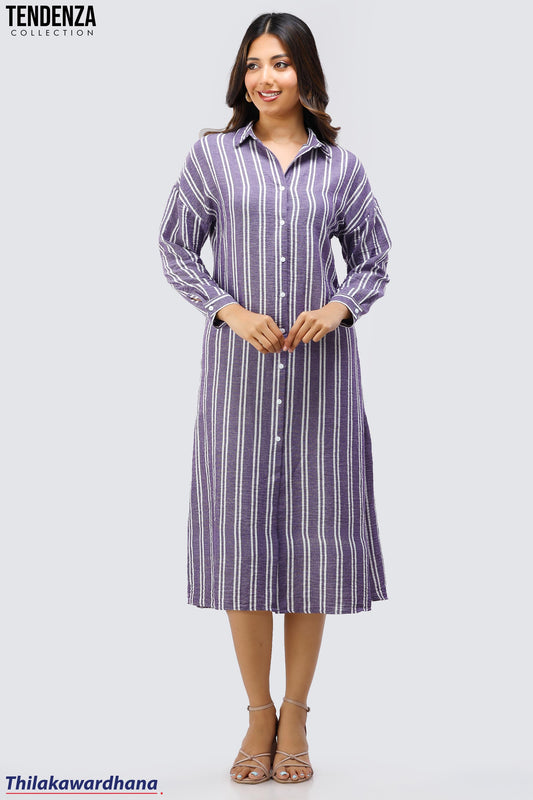 Tendenza Striped Shirt Dress