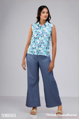 Tendenza Sleeveless Printed Top