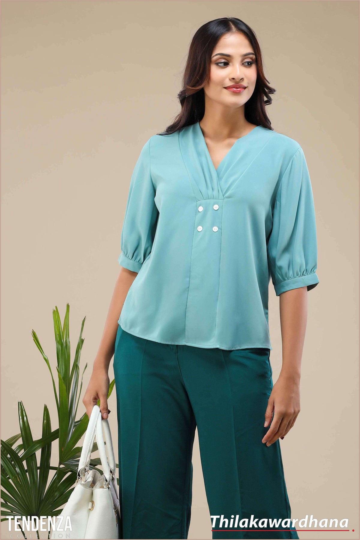 Tendenza Cloudline Button Top
