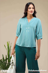 Tendenza Cloudline Button Top
