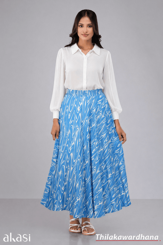 Akasi Printed Maxi Skirt - Free Size