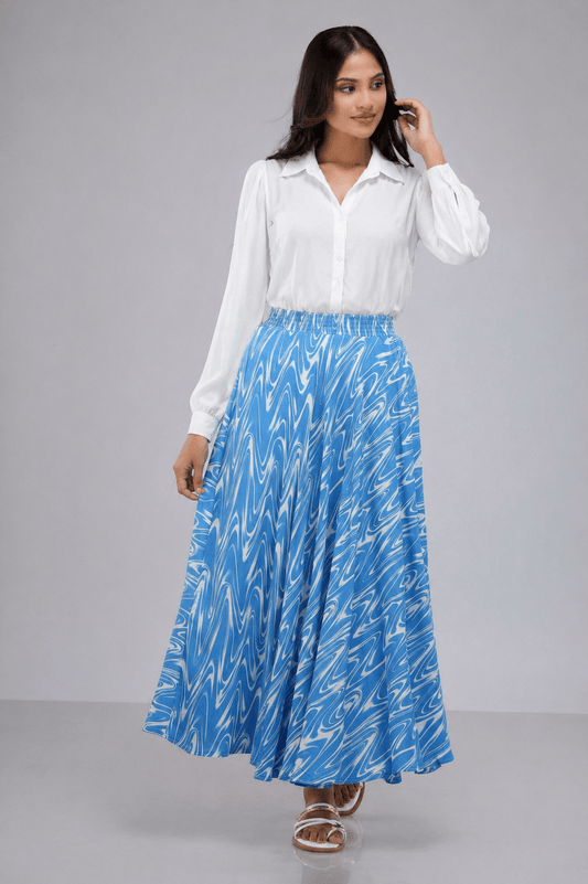 Akasi Printed Maxi Skirt - Free Size