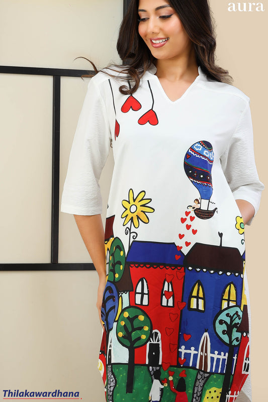 Aura Dreamland Printed Dress