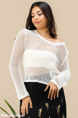 Featherlight Mesh Top - Free Size